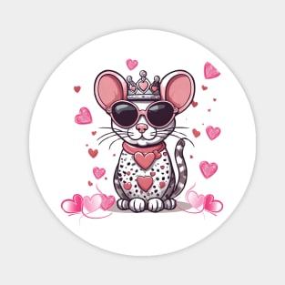 Valentine's Sweetheart: Mouse Monarch in Love Magnet